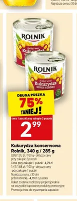 Kukurydza konserwowa Rolnik promocja w Twój Market
