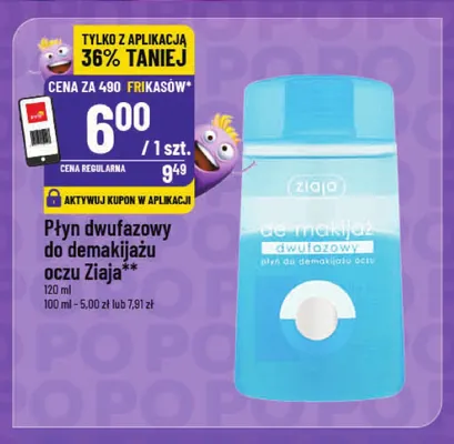 Płyn dwufazowy do demakijażu oczu Ziaja promocja w POLOmarket