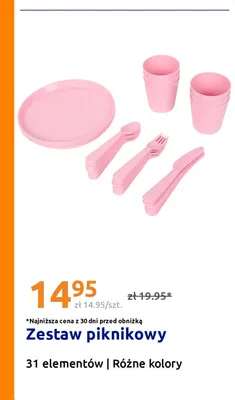 Zestaw piknikowy 31 elementów promocja w Action