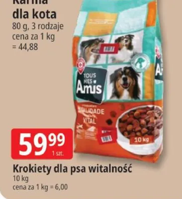 Krokiety dla psa witalność Amis promocja w Leclerc