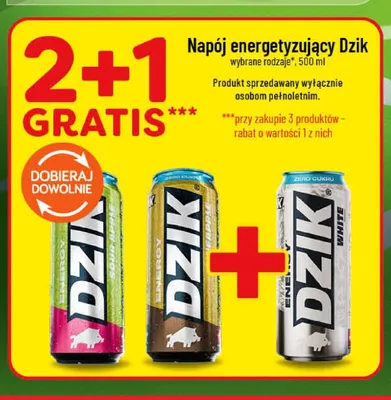 Napój energetyzujący Dzik White promocja w POLOmarket