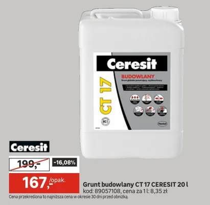 Grunt budowlany CT 17 CERESIT 20 l promocja w Leroy Merlin