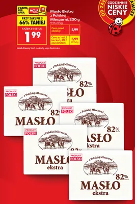 Masło ekstra z Polskiej Mleczarni promocja w Biedronka