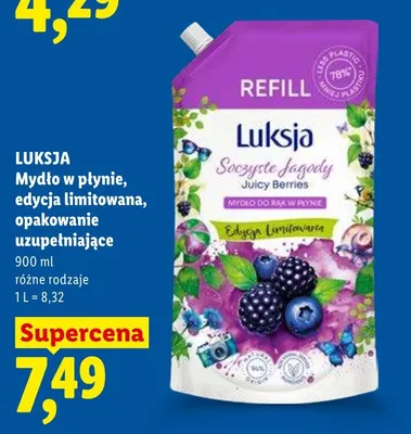 Mydło w płynie, edycja limitowana, opakowanie uzupełniające promocja w Lidl