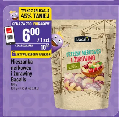 Mieszanka nerkowca i żurawiny Bacalis promocja w POLOmarket