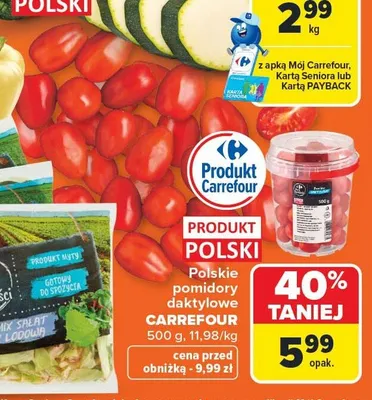Pomidory daktylowe polskie Carrefour promocja w Carrefour