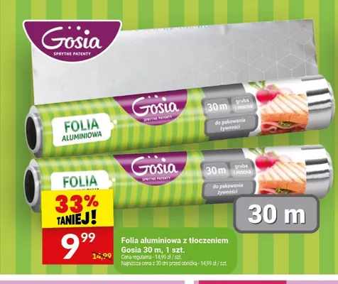 Folia aluminiowa z tłoczeniem Gosia promocja w Twój Market