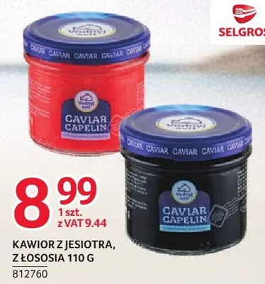 Kawior z jesiotra Vodnyi Svit promocja w Selgros