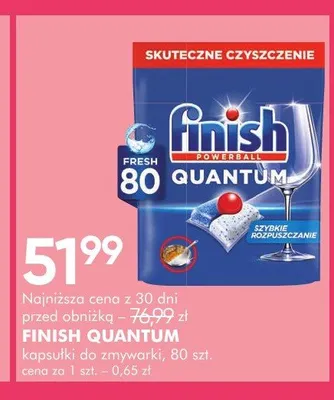 Kapsułki do zmywarki Finish Quantum promocja w Super-Pharm