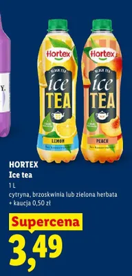 Ice tea Hortex Black Tea brzoskwinia promocja w Lidl