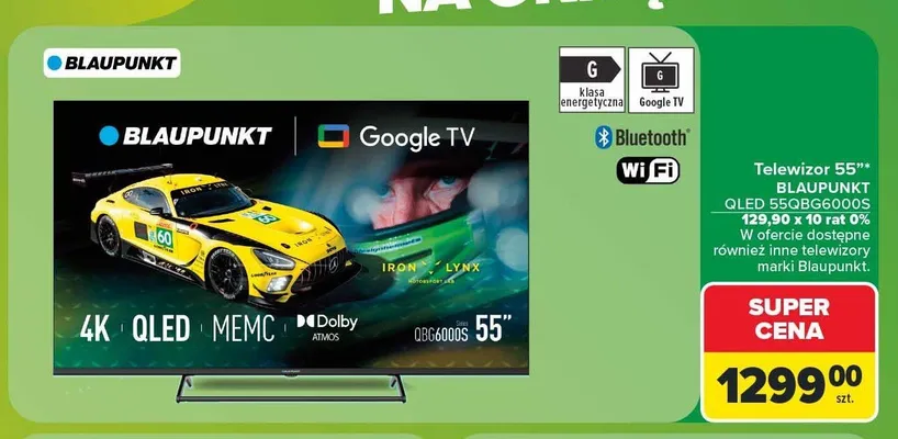 Telewizor 55" Blaupunkt QLED 55QBG6000S promocja w Carrefour