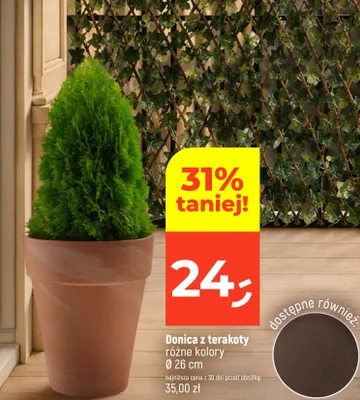 Donica z terakoty Ø 26cm promocja w Dealz