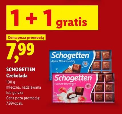 Czekolada nadziewana Schogetten promocja w Lidl