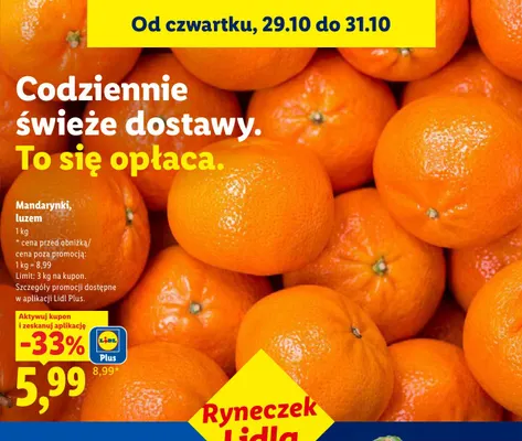 Mandarynki luzem Ryneczek Lidla promocja w Lidl