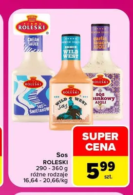 Sos Roleski śmietanowy promocja w Carrefour Market