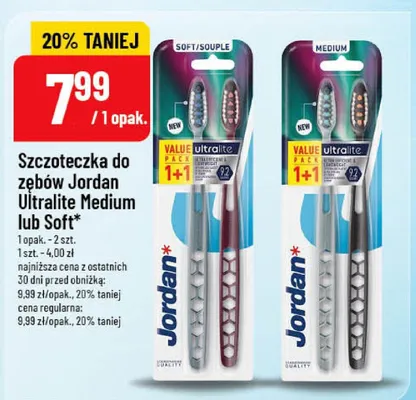 Szczoteczka do zębów Jordan Ultralite Medium promocja w POLOmarket