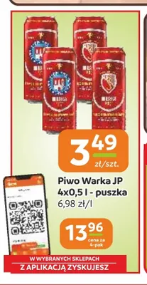 Piwo Warka JP 4-pak promocja w Gama