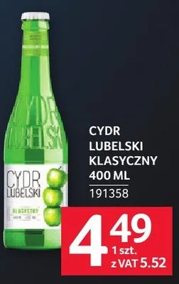 Cydr CYDR LUBELSKI KLASYCZNY 400 ML promocja w Selgros