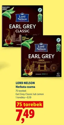 Herbata czarna Earl Grey Classic Lord Nelson promocja w Lidl
