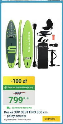 Deska SUP SESTTINO 350cm pełny zestaw promocja w ERLI