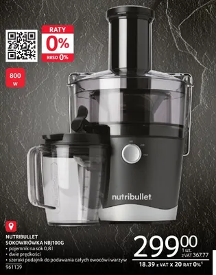 Sokowirówka Nutribullet NBJ100G 961139 promocja w Selgros