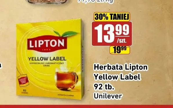 Herbata Lipton Yellow Label promocja w API Market