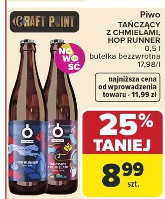 Piwo tańczący z chmielami promocja w Carrefour Market