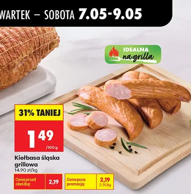 Kiełbasa śląska grillowa promocja w Biedronka