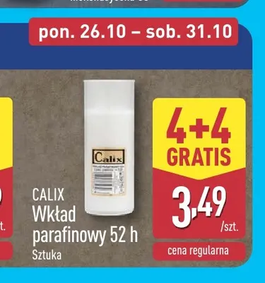 Wkład parafinowy 52 h Calix promocja w Aldi