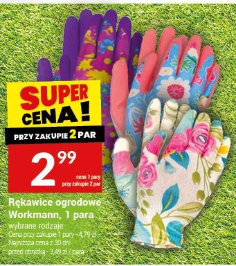 Rękawice ogrodowe Workmann promocja w Twój Market