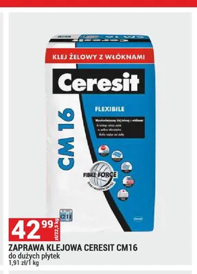 Zaprawa klejowa Ceresit CM16 promocja w Merkury Market