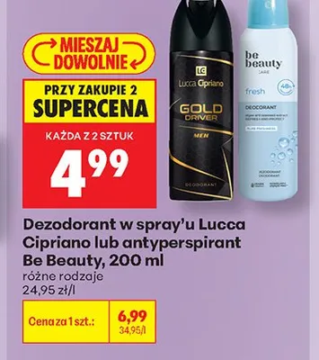 Dezodorant w spray'u Lucca Cipriano Gold Driver promocja w Biedronka