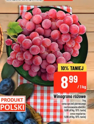 Winogrona różowe promocja w POLOmarket