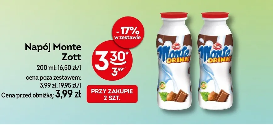Napój Monte Zott promocja w Żabka