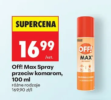Spray przeciw komarom Max promocja w Biedronka