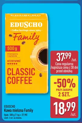 Kawa mielona Family Eduscho promocja w Aldi