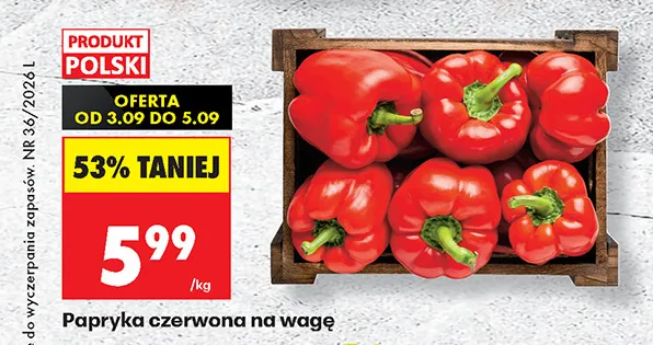 Papryka czerwona promocja w Biedronka