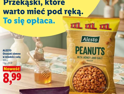 Orzeszki ziemne w miodzie z solą promocja w Lidl