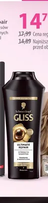 Szampon do włosów mocno zniszczonych i suchych Gliss Ultimate Repair promocja w Hebe