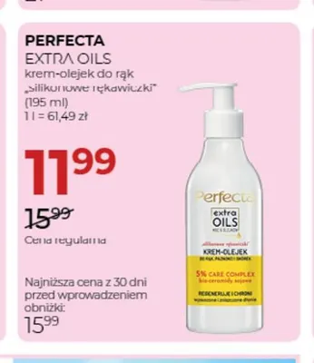 Krem-olejek do rąk silikonowe rękawiczki Extra Oils Perfecta promocja w Drogerie Jawa