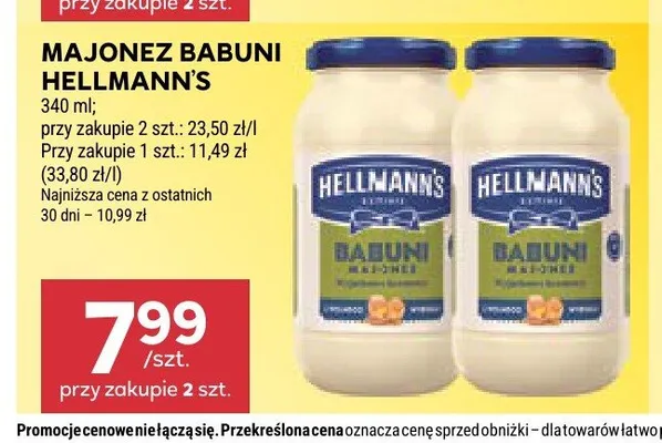 Majonez Babuni Hellmann's promocja w Stokrotka