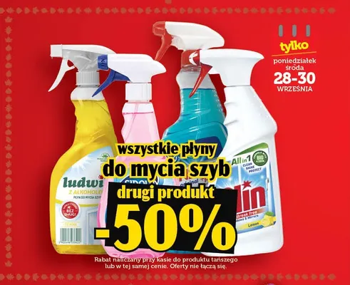 Płyn do mycia szyb All in 1 Lemon Clin promocja w TOPAZ