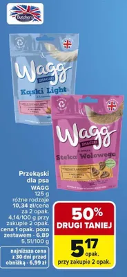 Przekąski dla psa Steka Wołowego Wagg promocja w Carrefour
