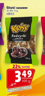 Śliwki suszone KRISS promocja w Prim Market