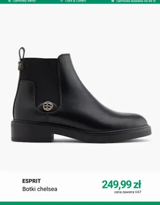 Botki chelsea Esprit promocja w Deichmann