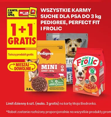 Karma dla psów sucha Perfect Fit Mini promocja w Biedronka