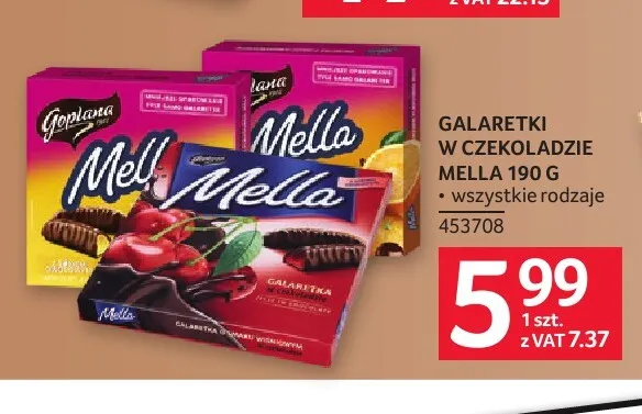 Galaretki w czekoladzie Mella Goplana promocja w Selgros