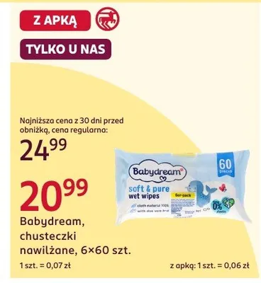 Chusteczki nawilżane promocja w Rossmann