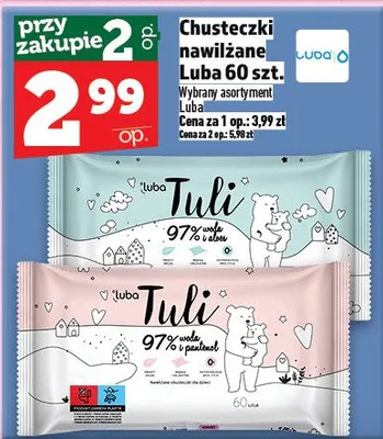 Chusteczki nawilżane Luba Tuli promocja w TOPAZ