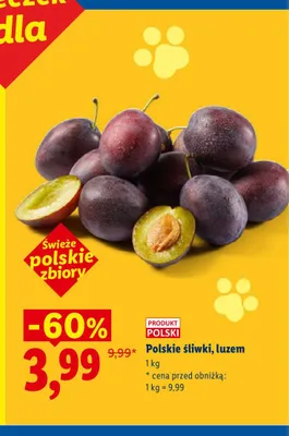 Śliwki polskie luzem promocja w Lidl